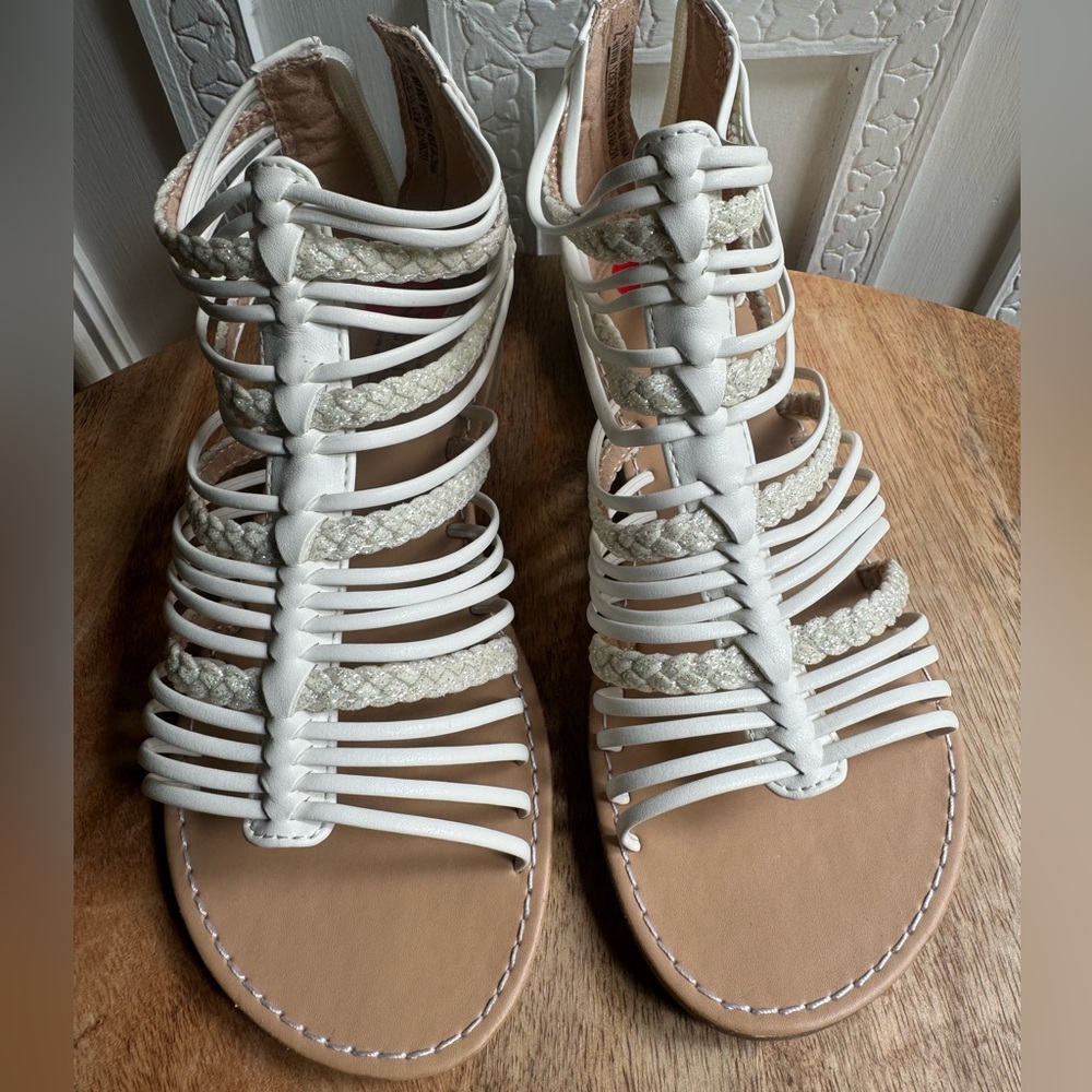 Seychelles girls White Gladiator Sandals Size 2